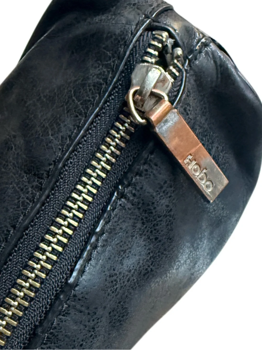 HOBO Black Leather Hobo Shoulder Bag